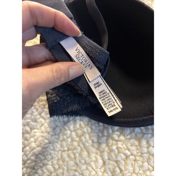 Victoria's Secret Bra Incredible Plunge Women's 34D Lavender Gray Lined - Picture 5 of 7